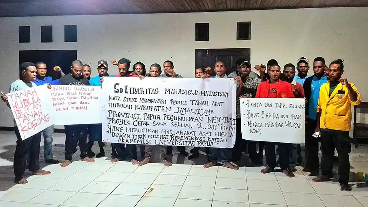 Mahasiswa Jayawijaya di Manokwari Tolak Program 2.000 Hektare Sawah Baru di Wamena