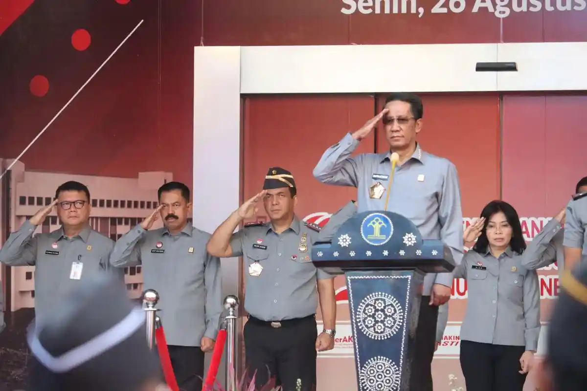Perdana Pimpin Apel Pagi, Menkumham Gaungkan Semangat Kolaborasi, Sinergi dan Integritas