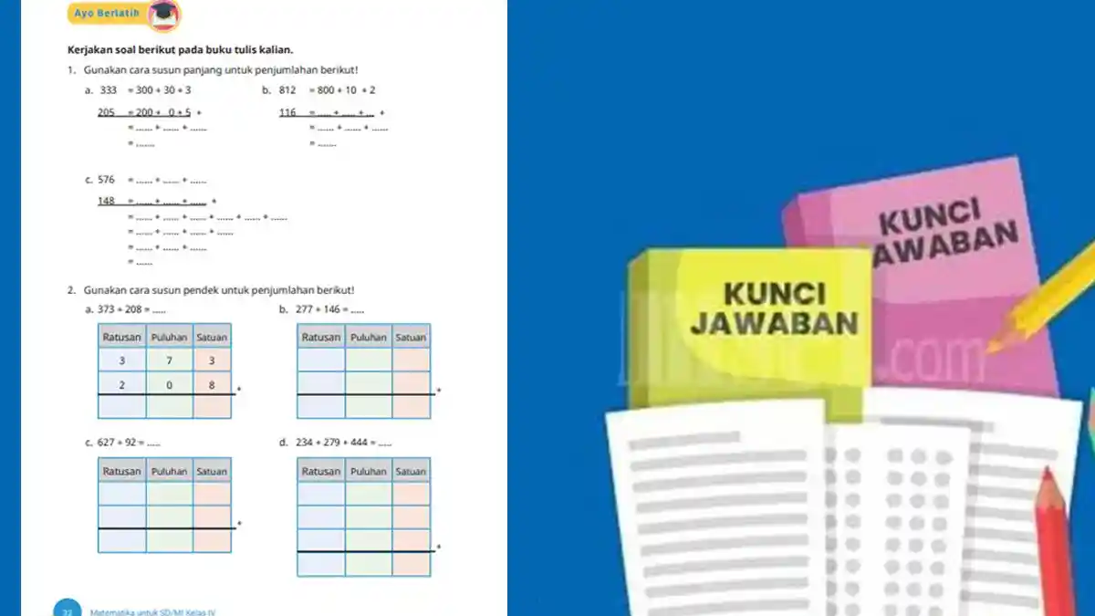Kunci Jawaban Matematika Kelas 4 SD Halaman 32 33 34 Kurikulum Merdeka, Ayo Berlatih