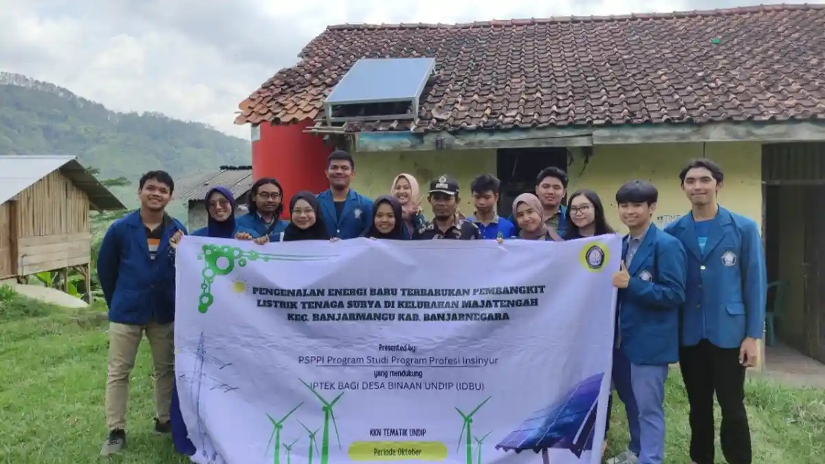 UNDIP Pasang PLTS di Desa Majatengah Banjarnegara, Warga tak Takut Mati Lampu
