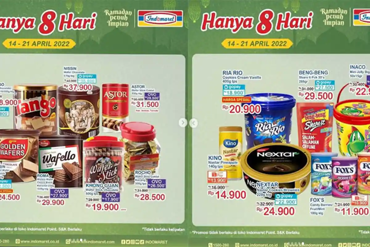 Update Promo Indomaret Hari Ini 18 April 2022, Harga Spesial Beras Susu Deterjen hingga Biskuit