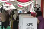 Pemilih Antusias Datangi TPS Untuk Gunakan Hak Pilihnya