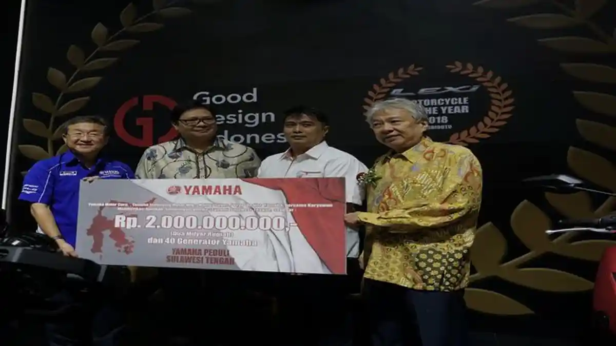 Yamaha Peduli Sulawesi Tengah, Berikan Donasi Rp 2 Miliar dan 40 Generator