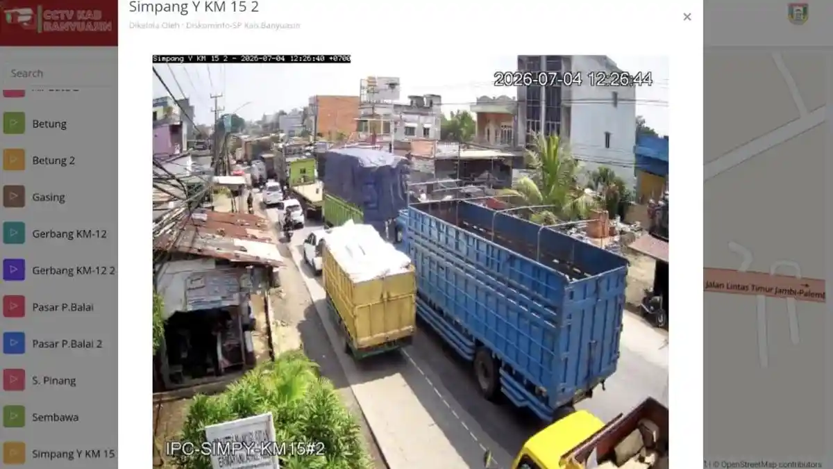 Cara Cek Kemacetan di Jalintim Lewat HP, CCTV Banyuasin Bisa Diakses 24 Jam - Tribunsumsel.com