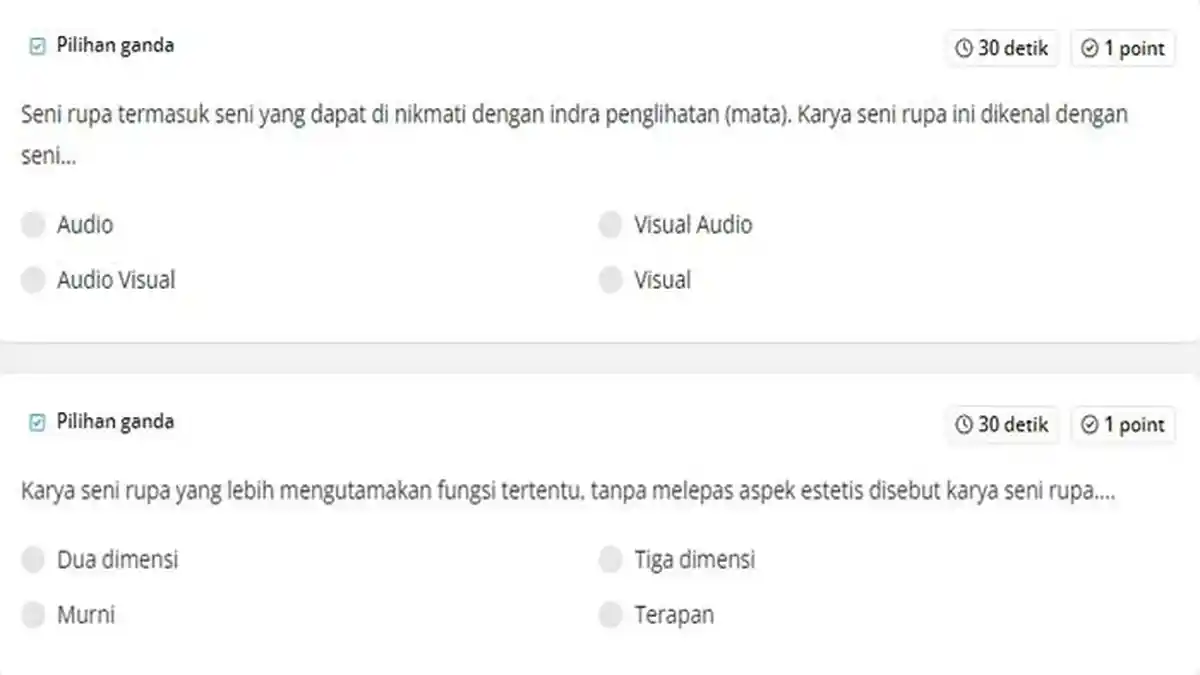 Latihan Soal Beserta Kunci Jawaban Mapel Seni Rupa Kelas 7 SMP/MTs Kurikulum Merdeka, Soal Terbaru