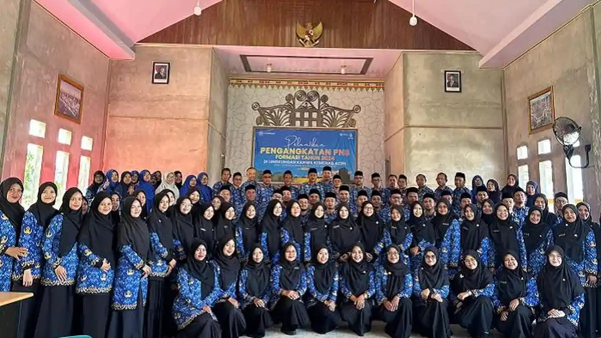 Menag Lantik 16.138 ASN Se-Indonesia, 68 PNS Bertugas di Kankemenag Abdya