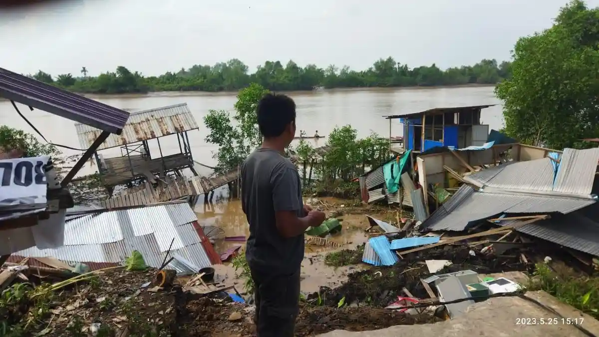 Longsor di Tanjung Jabung Barat, Sembilan Rumah Warga Rusak Berat