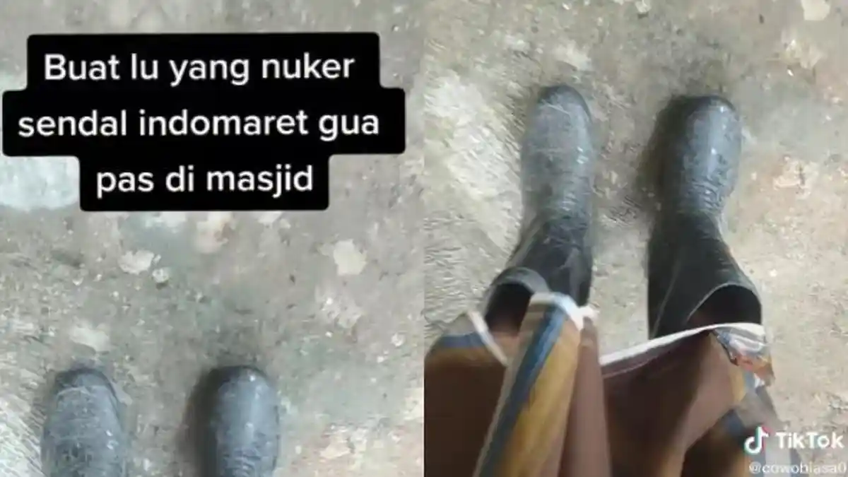 Viral Pemuda Kehilangan Sandal di Masjid dan Ditukar Sepatu Bot, Ternyata Dikerjai Teman