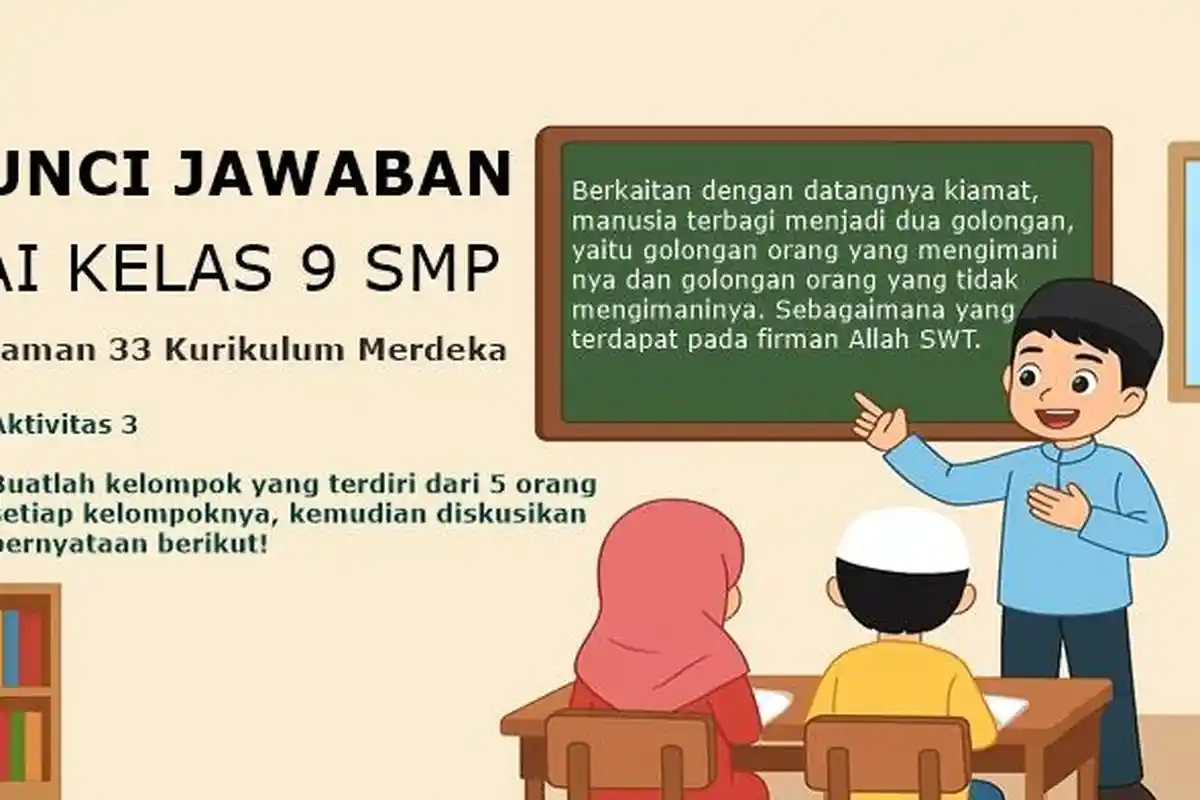 Latihan Soal dan Pembahasan Aktivitas 3 PAI Kelas 9 Halaman 33 Kurikulum Merdeka