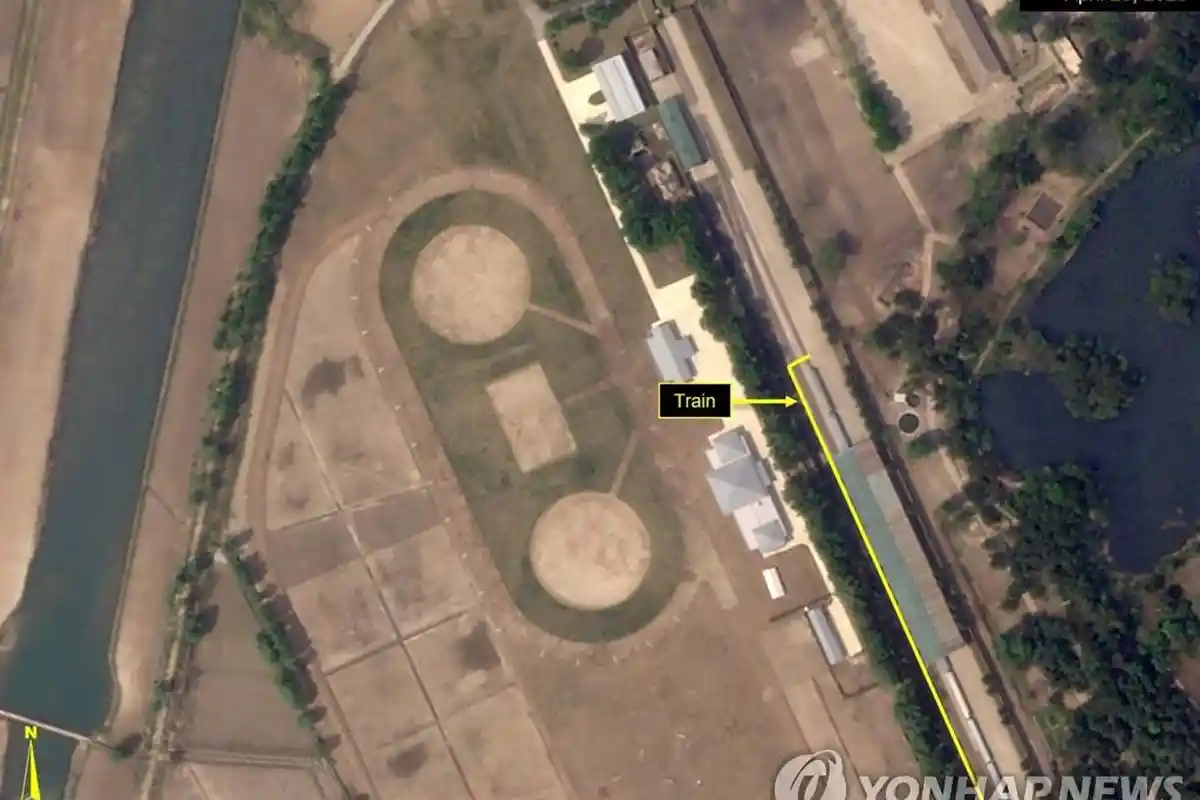 Dari Citra Satelit, Kereta Api Kim Jong Un Terlihat Lagi di Kota Wonsan