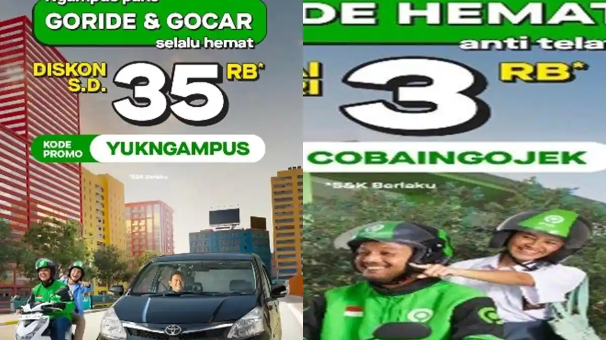 14 Kode Promo Gojek Hari Ini 10 Juni 2025, Diskon GoRide Rp5 Ribu, GoCar Rp35 Ribu, GoFood 60 Persen