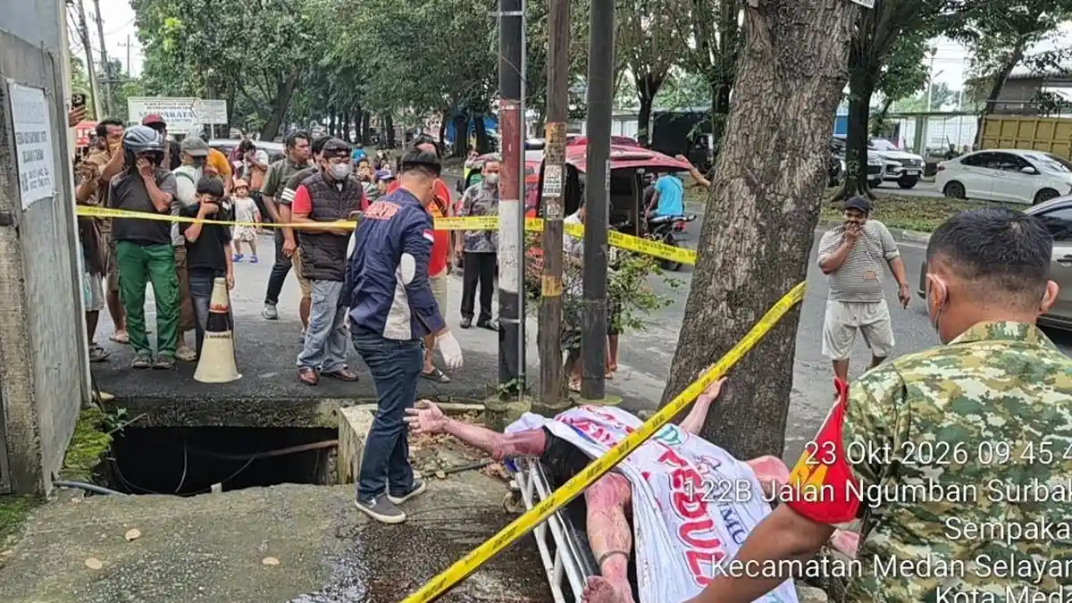 Identifikasi Mayat Pria di Parit Bank Sumut Terkendala Jari Mengelupas