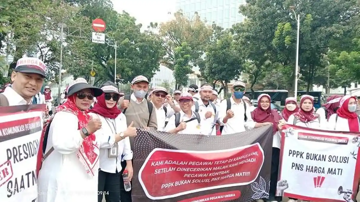 Dosen dan Tendik PPPK Unimor Terlibat Aksi ILP PTNB Mendesak Pengalihan Status PPPK BAST Jadi PNS 