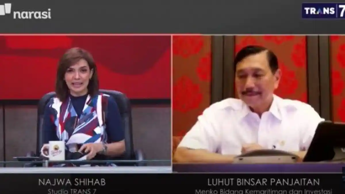 Najwa Shihab Sentil Luhut Menteri Segala Urusan, Begini Reaksinya