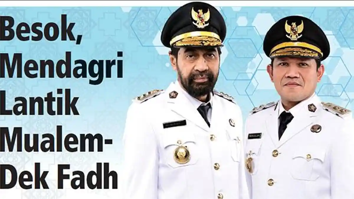 Besok, Mendagri Lantik Mualem-Dek Fadh