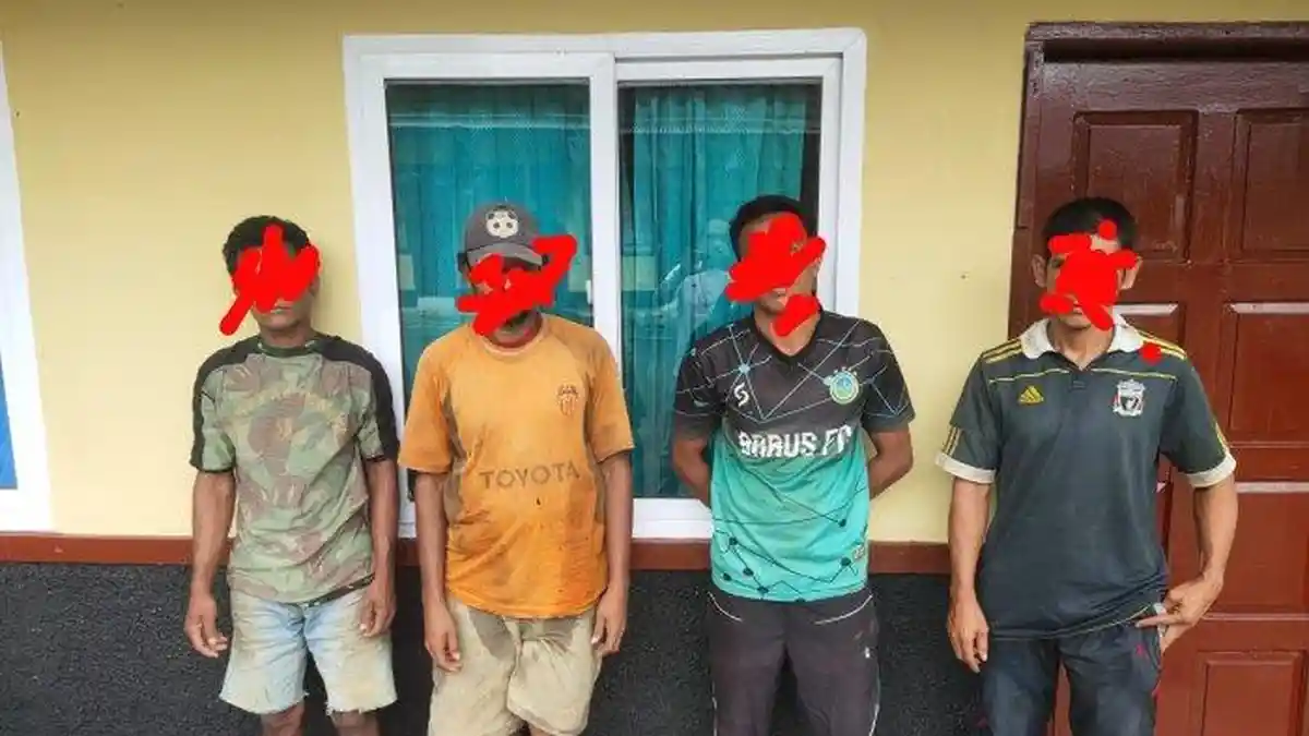 Polisi Tangkap Empat Tersangka Pencuri Besi Pabrik Sawit 