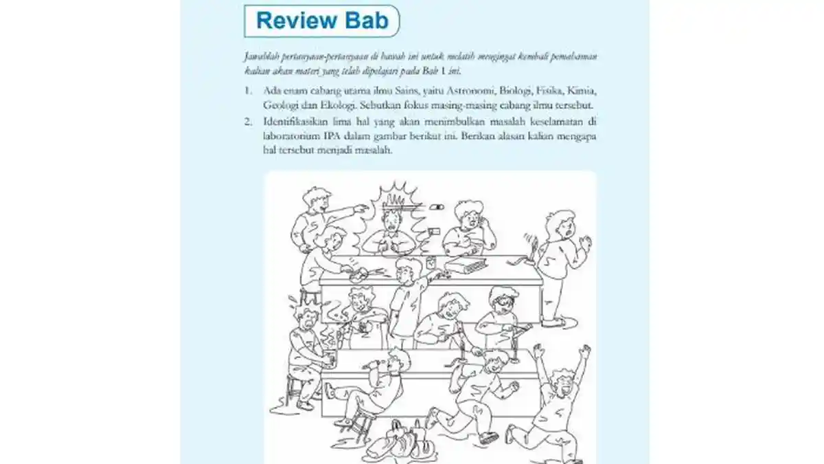 Kunci Jawaban IPA Kelas 7 Kurikulum Merdeka Review Bab 1 halaman 41-44