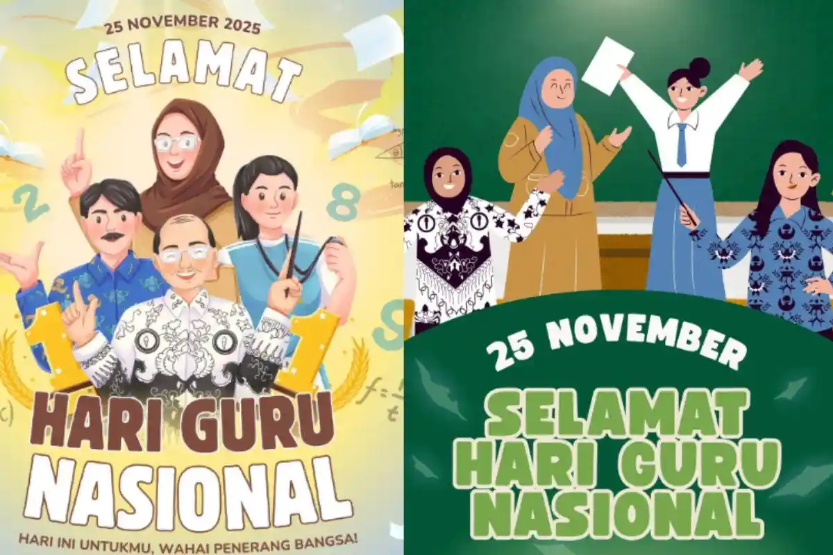 50 Poster Hari Guru Nasional 2025 Aesthetic, Siap Download dan Unggah ke Medsos!