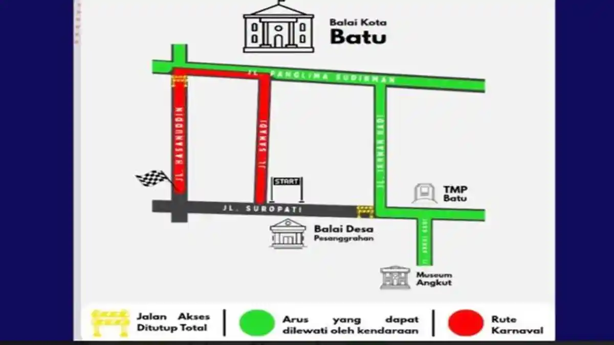 Wisatawan Wajib Tahu! Jalan Suropati Pesanggrahan Kota Batu Ditutup Total Hari Ini