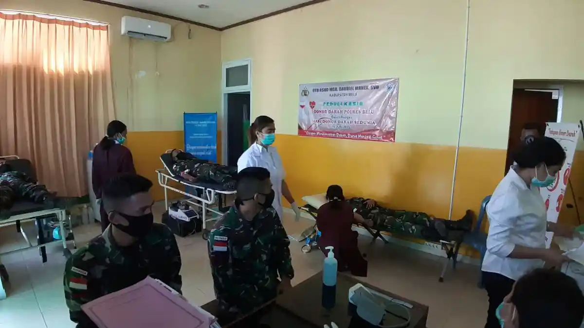 Satgas Yonif R 142/KJ Sumbang Darah Untuk Masyarakat Perbatasan RI-RDTL, Simak INFO