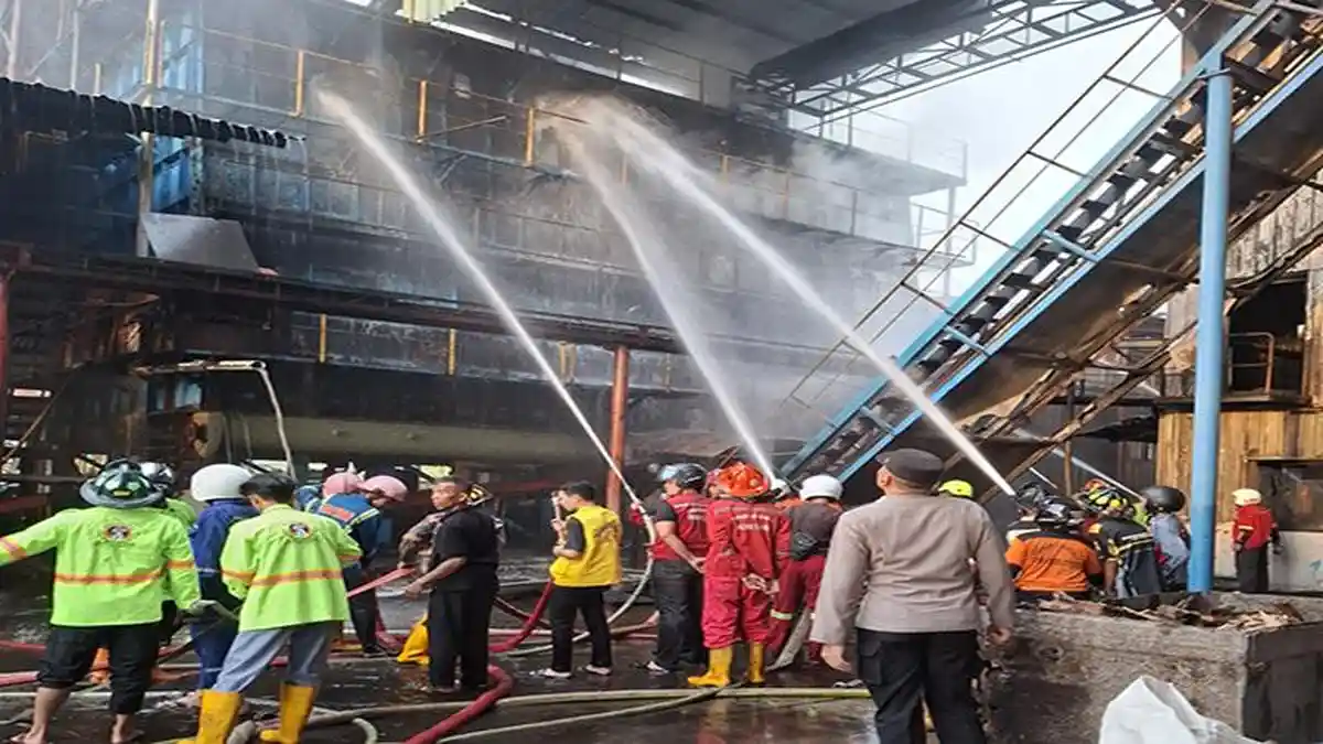 Ruang Penyimpanan Limbah Kayu PT Alas Kusuma Terbakar, Diduga Api dari Turbin Boiler