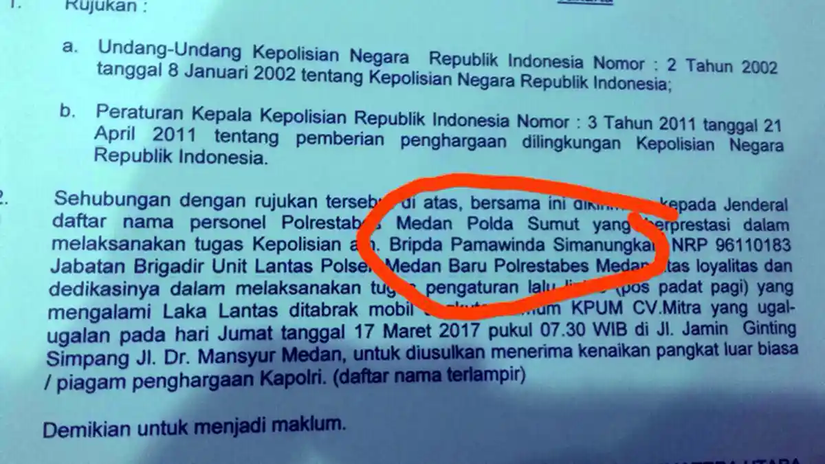 Polda Sumut Pastikan Wacana Kenaikan Pangkat Bripda Pama Winda Hoax