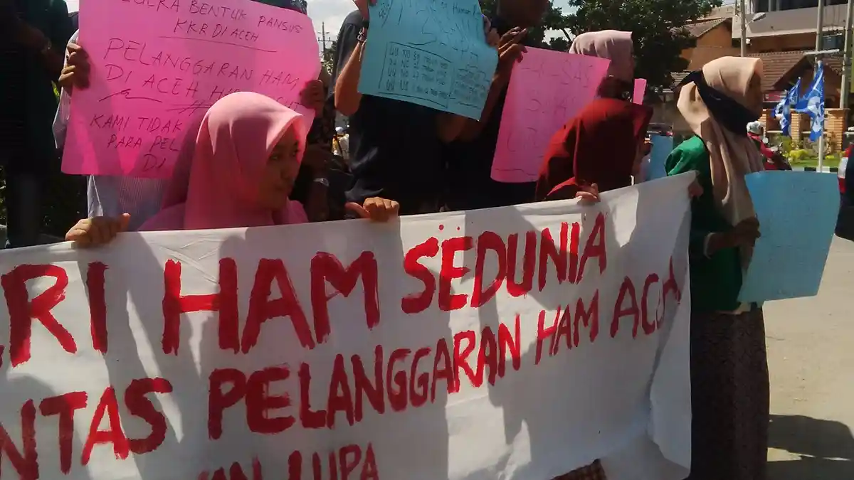 ‎Hari HAM, Mahasiswa Demo di Lhokseumawe