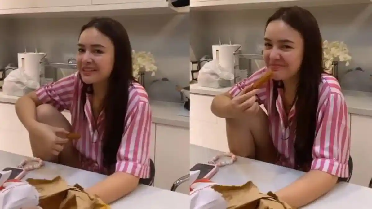 Amanda Manopo Santai Pesta Burger di Malam Hari dan Yakin Tak Lakukan Diet