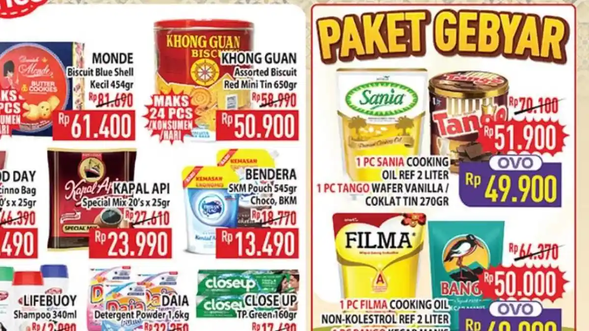 KATALOG Promo Hypermart Hari Ini 3-8 April 2024 Paket Sembako Murah Meriah: Sania+Tango Rp49.900
