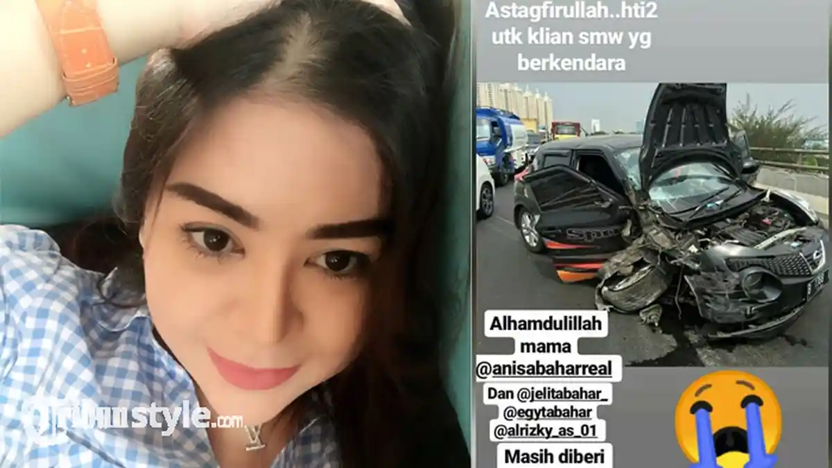 Anisa Bahar dan Sang Anak Kecelakaan, Kondisi Mobilnya Mengenaskan, Penumpang Selamat