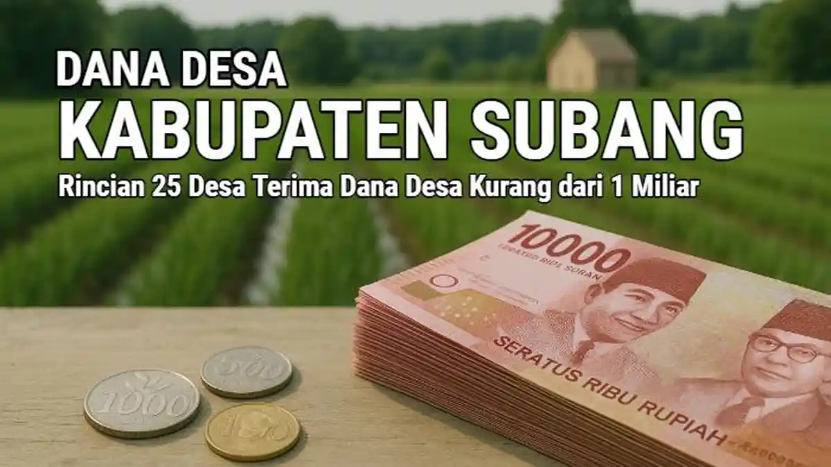 Rincian 25 Desa di Kabupaten Subang Terima Dana Desa Kurang dari 1 ...