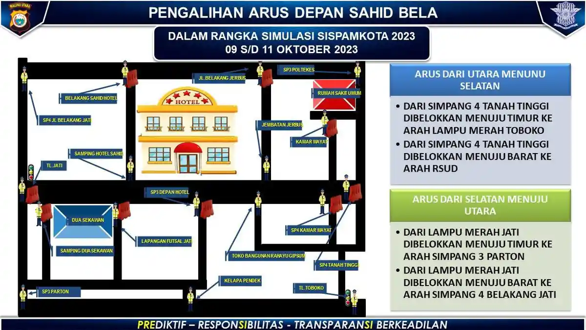 Warga Ternate Diminta Hindari Jalur Ini Selama Operasi Sispam Kota 2023