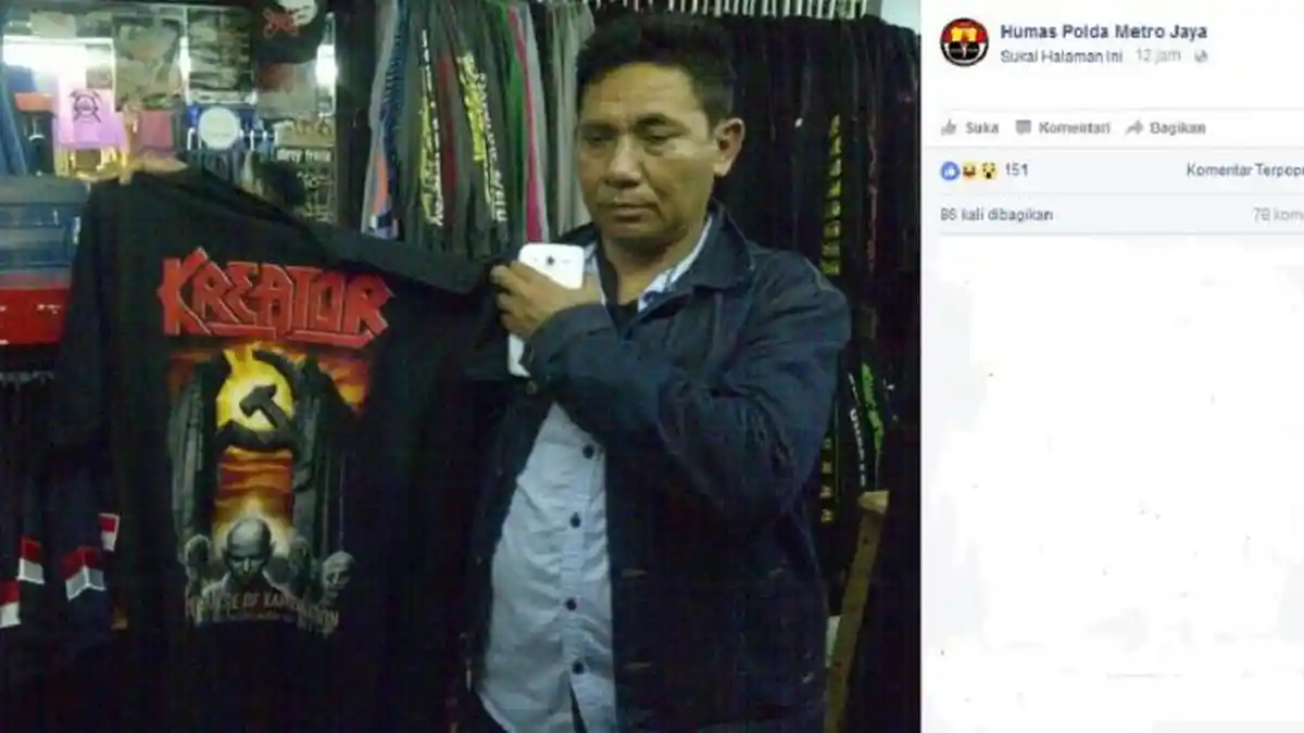 Gencar Razia Atribut PKI, Kaus Band Metal pun Dikira Lambang Palu Arit