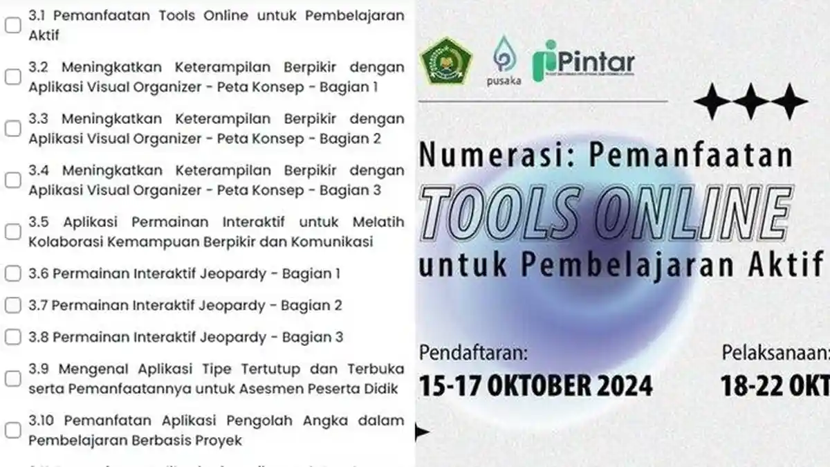 Kunci Jawaban Modul 3.8 Permainan Interaktif Jeopardy - Bagian 3, Pelatihan Numerasi Pintar Kemenag