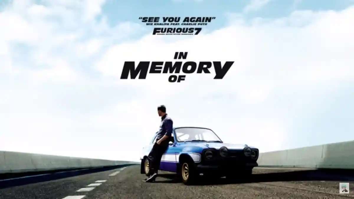 Lirik See You Again Wiz Khalifa - Tembang Untuk Mengenang Paul Walker Ini Capai 2M Penonton