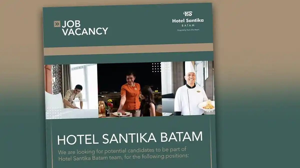 Lowongan Kerja Batam - Hotel Santika Batam Butuh Room Attendant, Waiter, Staff Engineer, DL 12 Juni