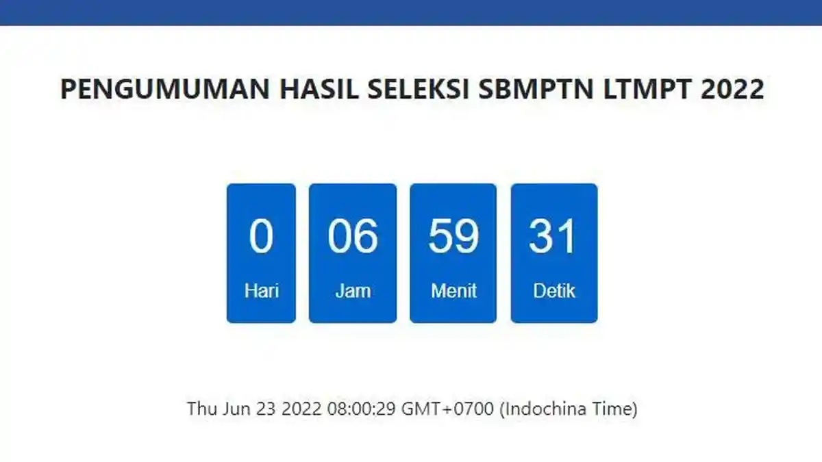 Pengumuman SBMPTN ITB 2022 Diumumkan Hari Ini, Simak Cara Mengecek Hasil Seleksinya