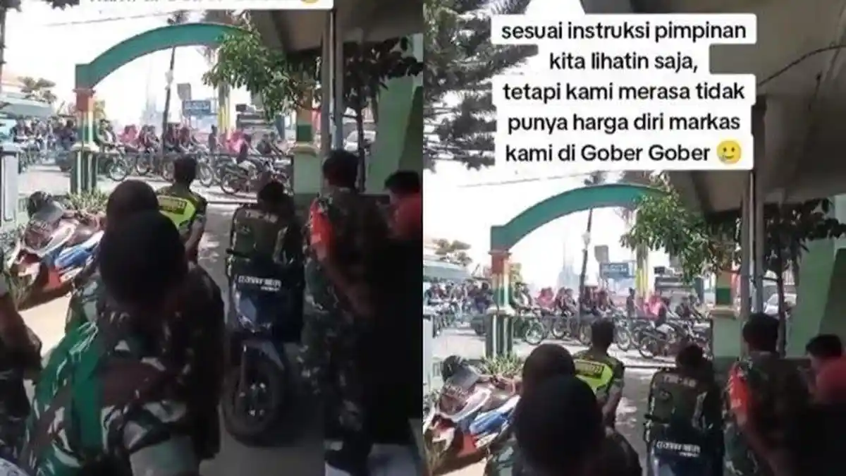 VIRAL Aksi Rombongan Pemotor Knalpot Brong Geber-Geber Depan Markas TNI, Anggota TNI Pilih Diam Saja