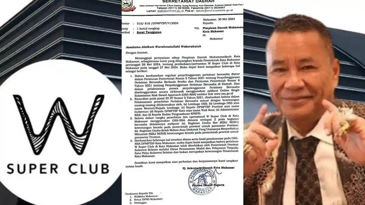 Pemkot Makassar Ungkap Perizinan W Super Club Milik Hotman Paris Diterbitkan Pemprov Sulsel