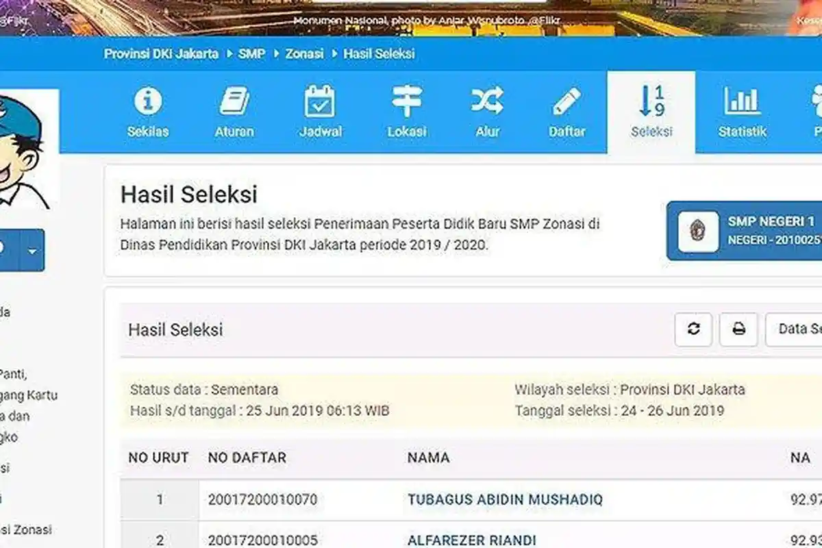 Link Hasil PPDB Online SMP Jakarta 2019, Jadwal Verifikasi Berkas hingga Pengumuman Bangku Kosong