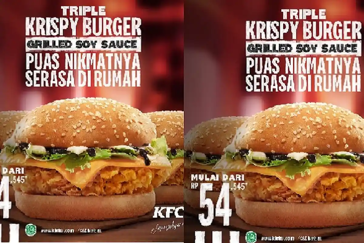 Promo KFC Hari ini Selasa 13 April 2021, Menu Baru KFC Triple Krispy Burger Mulai dari Rp 54.545