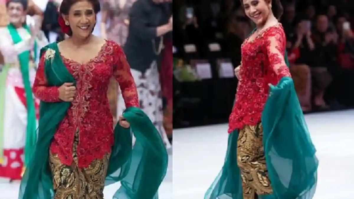 Menteri Susi Luwes di Atas Catwalk, Kain Batiknya Tersingkap Perlihatkan 'Tanda' Tersembunyi di Kaki