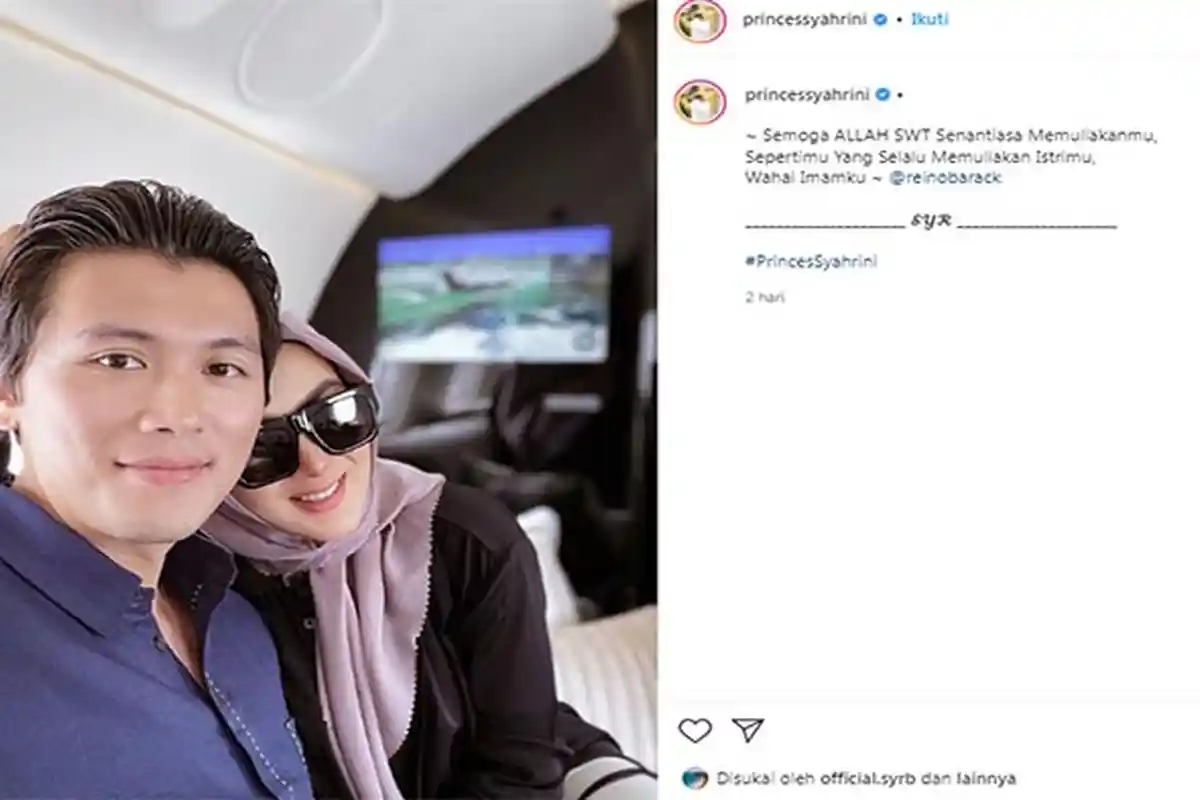 Doa Syahrini untuk Reino Barack , Inces Berharap Sang Suami Diperlakuan Begini Seperti Dirinya