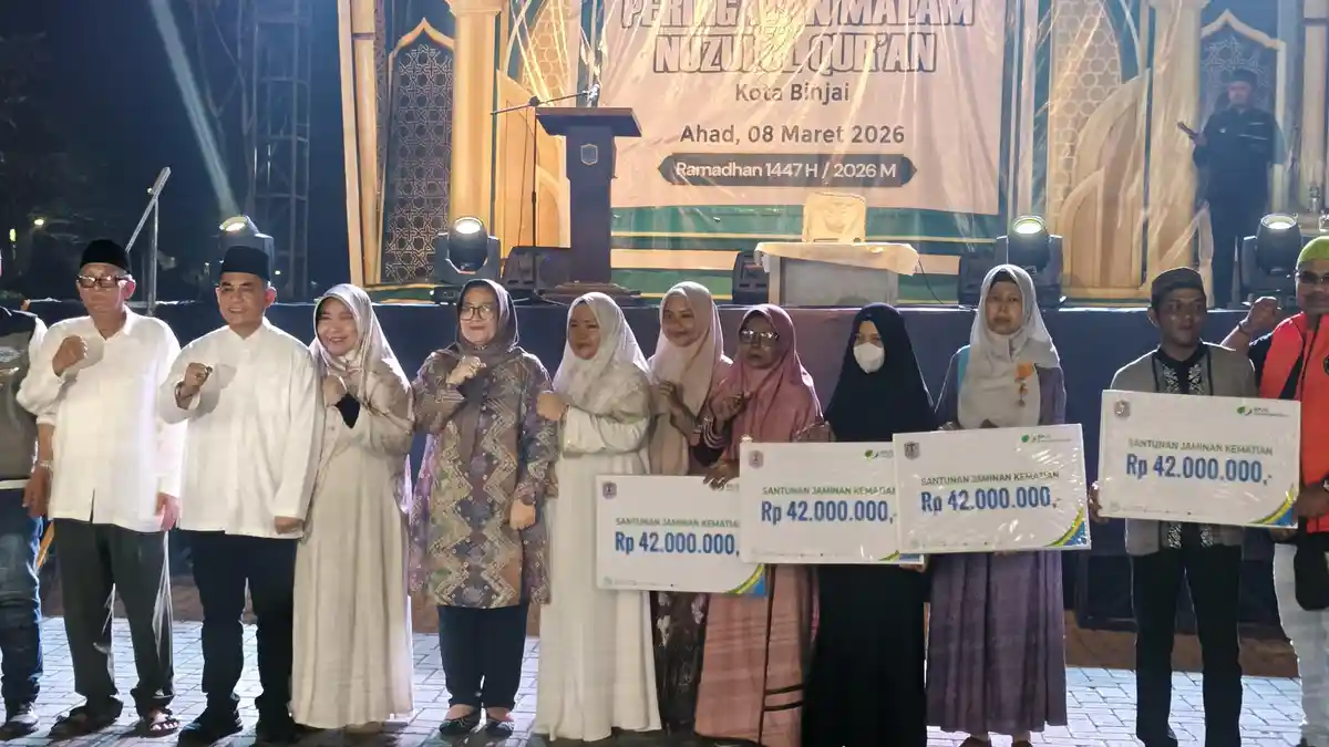 Ramadhan Rakyat Binjai 1447 H, BPJS Ketenagakerjaan Beri Santunan JKM ke Pekerja Keagamaan
