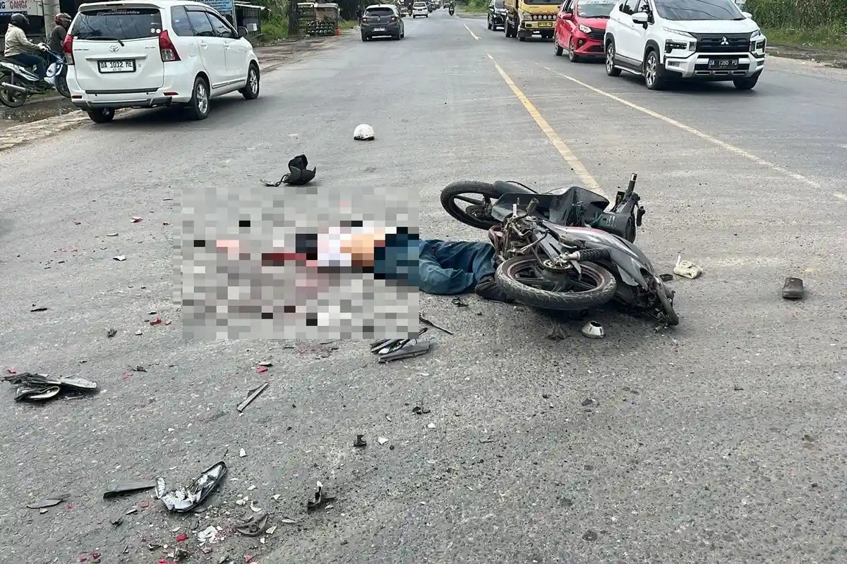 Kecelakaan Maut di Simpang Empat Handil Bakti, Pengendara Motor Tewas Terlindas Truk