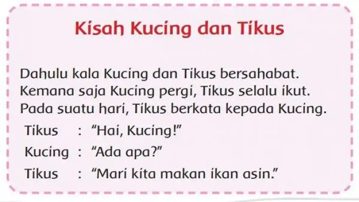 Kisah Kucing dan Tikus - Kunci Jawaban Tema 7 Kelas 2 Hal 115 sampai 123 Subtema 3 Pembelajaran 1 