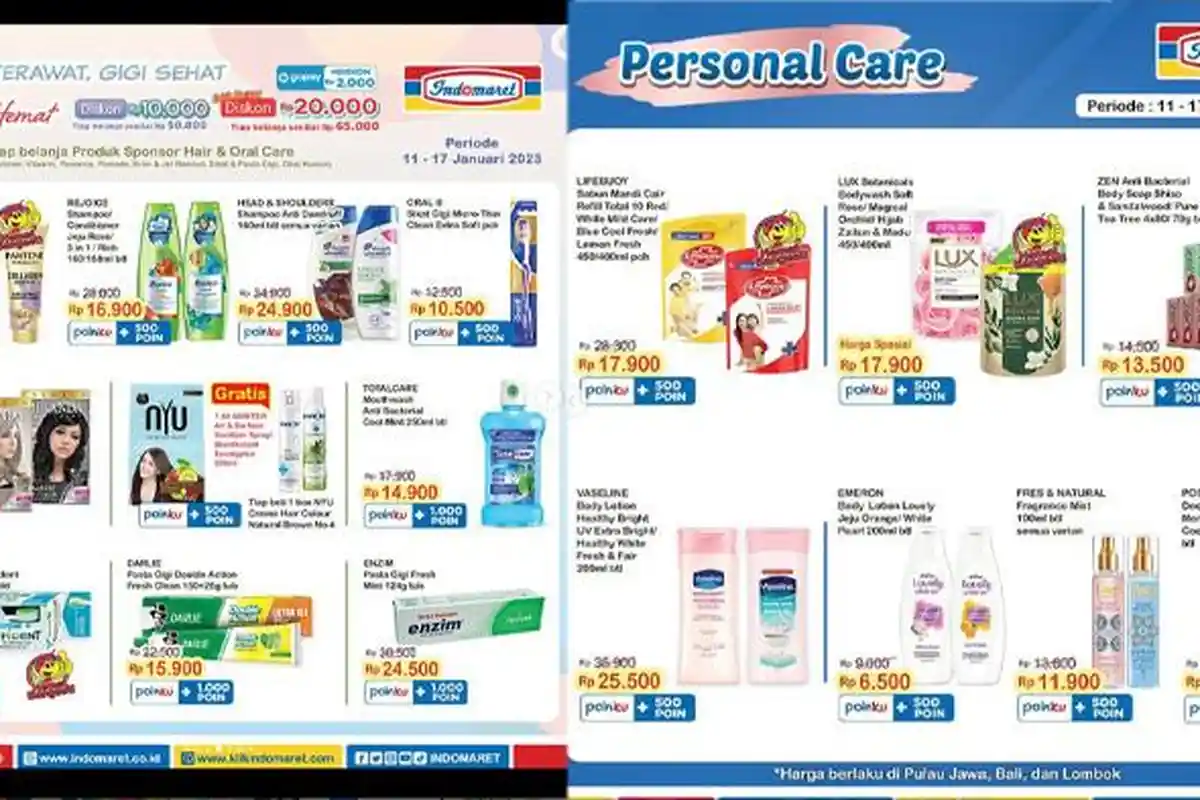 Promo Alfamart dan Indomaret Hari Ini Rabu 11 Januari 2023: Diskon Super Hemat Lifebuoy dan Pantene