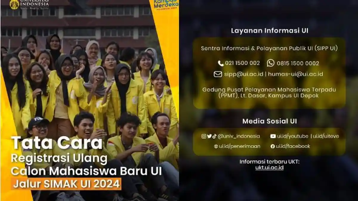 Cara Registrasi Ulang Simak UI 2024, Simak Dokumen hingga Tahap yang Harus Dilakukan