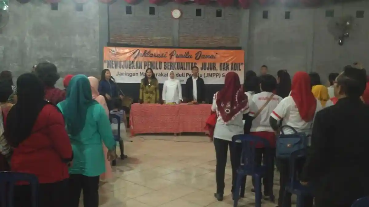 Dukung Pemilu Damai, JMPP Deklarasi di Joyosuran, Pasar Kliwon Solo