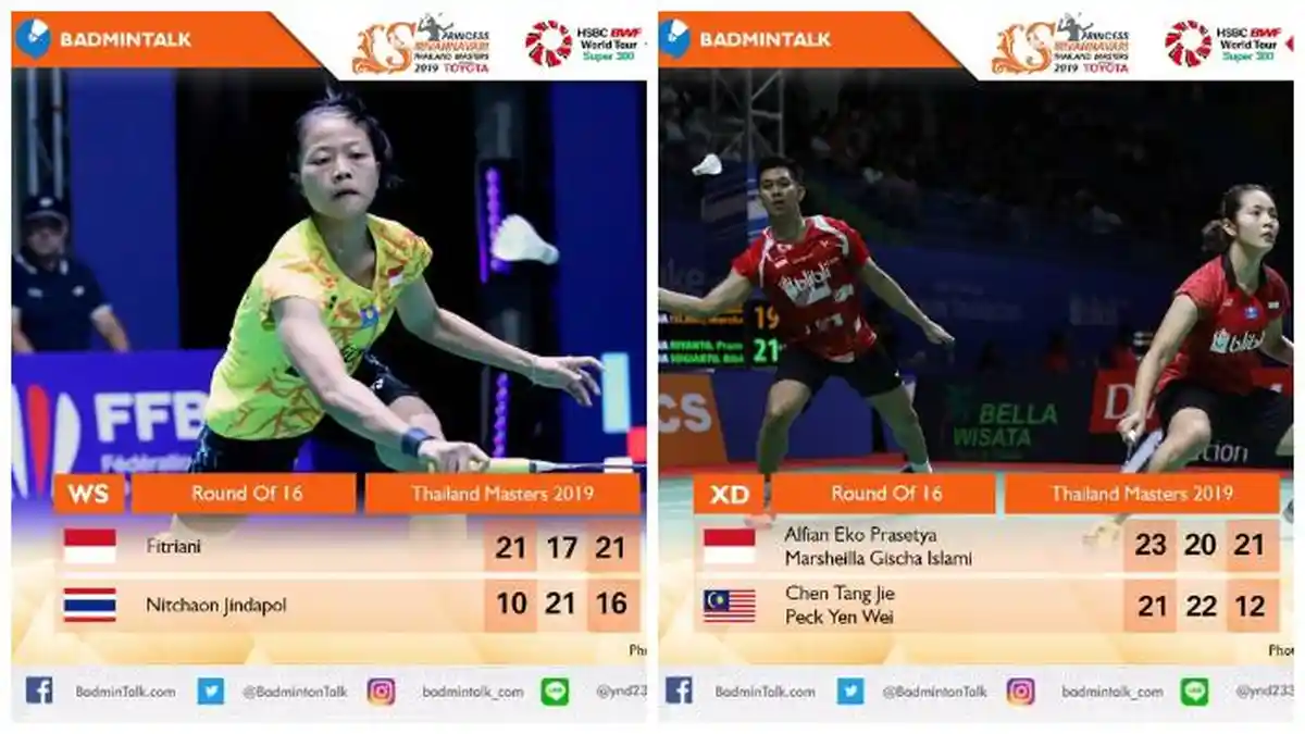 Jadwal dan Live Streaming Thailand Masters Hari ke-4, 4 Wakil Indonesia Bertanding di Perempatfinal
